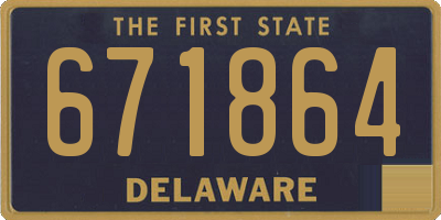 DE license plate 671864