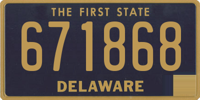 DE license plate 671868