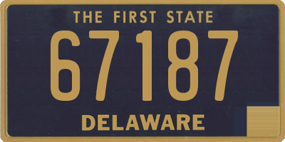 DE license plate 67187