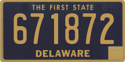 DE license plate 671872