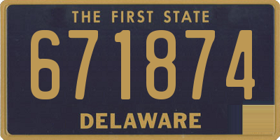 DE license plate 671874