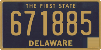 DE license plate 671885