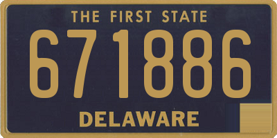 DE license plate 671886