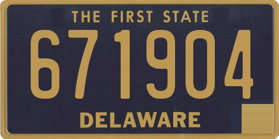 DE license plate 671904