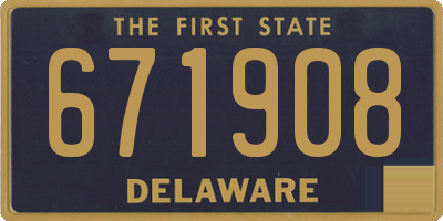 DE license plate 671908