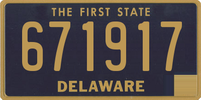 DE license plate 671917