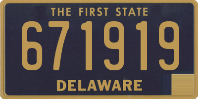 DE license plate 671919