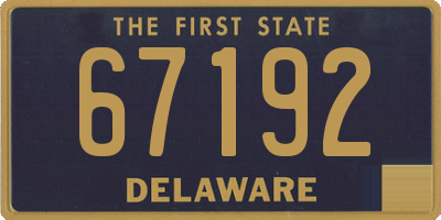 DE license plate 67192