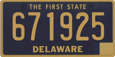 DE license plate 671925
