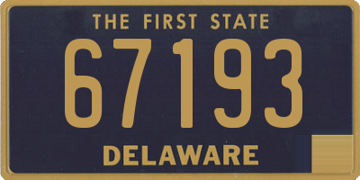 DE license plate 67193