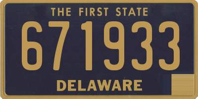 DE license plate 671933