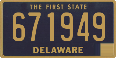 DE license plate 671949