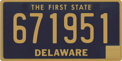 DE license plate 671951