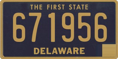 DE license plate 671956