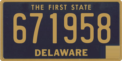 DE license plate 671958