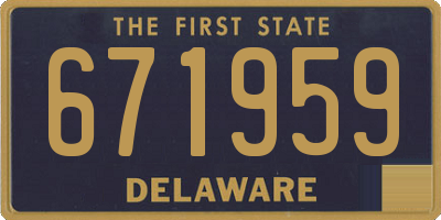 DE license plate 671959