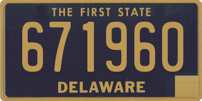 DE license plate 671960
