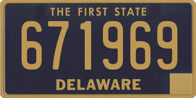 DE license plate 671969