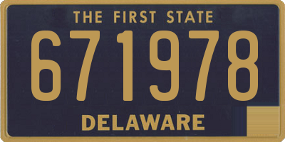 DE license plate 671978