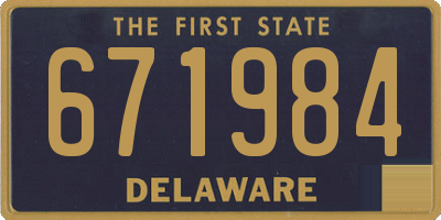 DE license plate 671984