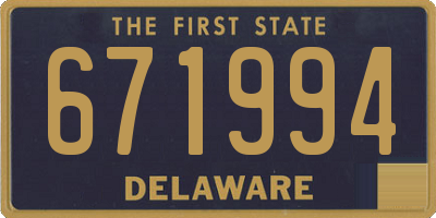 DE license plate 671994