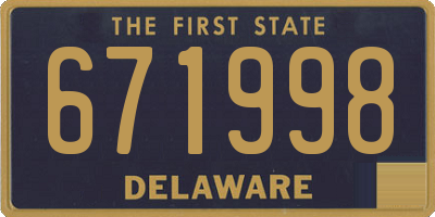 DE license plate 671998