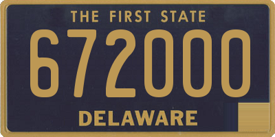 DE license plate 672000