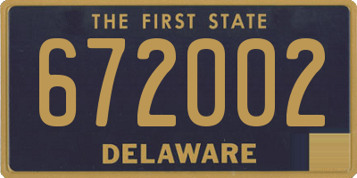 DE license plate 672002