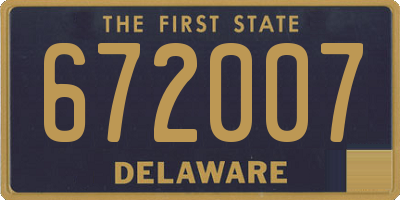 DE license plate 672007