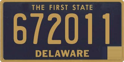 DE license plate 672011