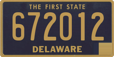 DE license plate 672012