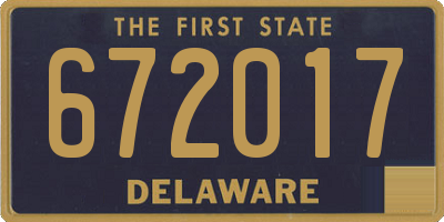 DE license plate 672017