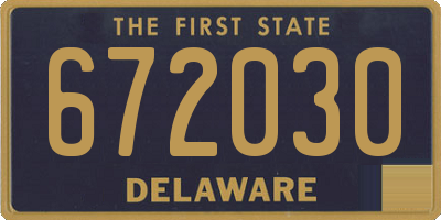 DE license plate 672030