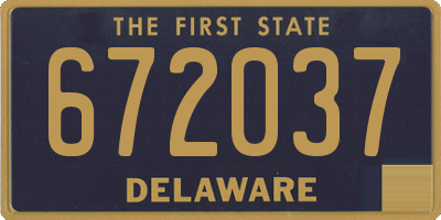 DE license plate 672037