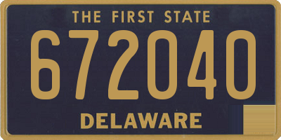 DE license plate 672040