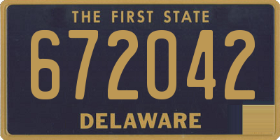 DE license plate 672042
