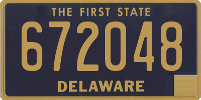 DE license plate 672048