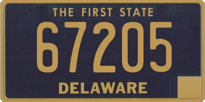 DE license plate 67205