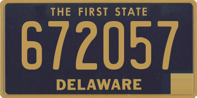 DE license plate 672057