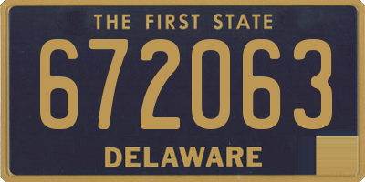 DE license plate 672063