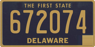 DE license plate 672074