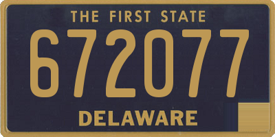 DE license plate 672077