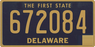 DE license plate 672084