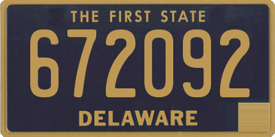 DE license plate 672092