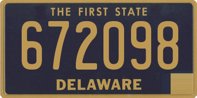 DE license plate 672098