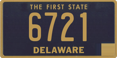 DE license plate 6721