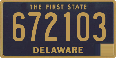 DE license plate 672103