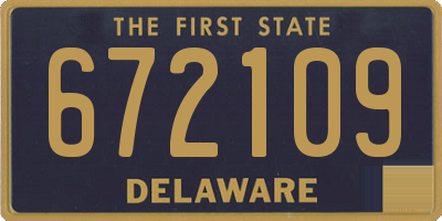 DE license plate 672109