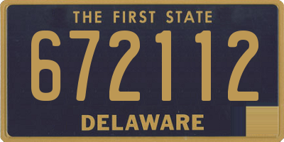 DE license plate 672112