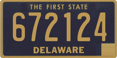 DE license plate 672124